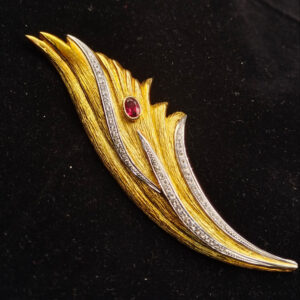 Ruby Gemstone Brooch