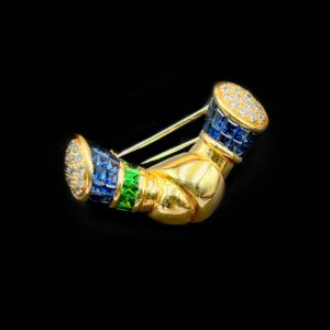 Glamorous Sapphire Brooch